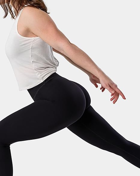 Serenity No Front Seam Leggings 25" Inseam Yoga Pants High Waisted Soft Workout Tights